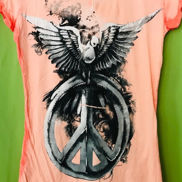 Crash & Burn Peace And Love Embellished Top - Picture 6 of 7